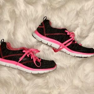 pink running shoes
